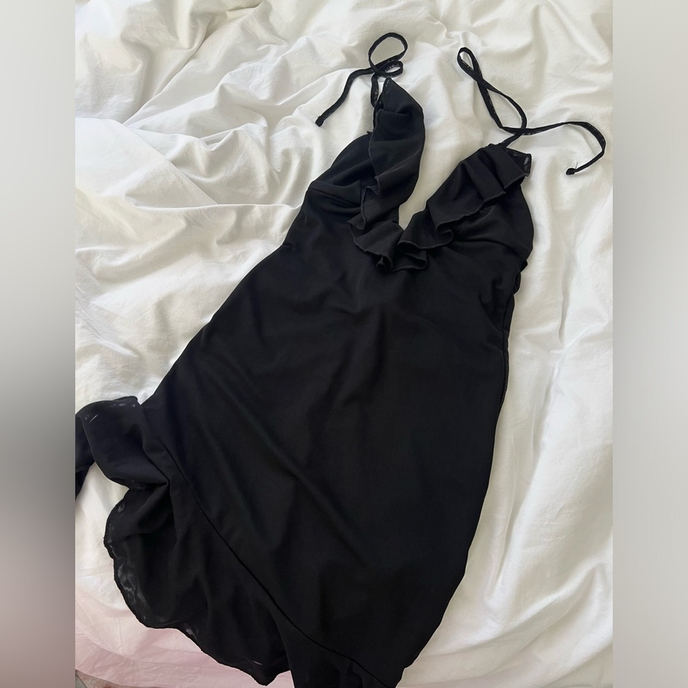 Edikted Soho Open Back Ruffle Mini Dress - Picture 10 of 10
